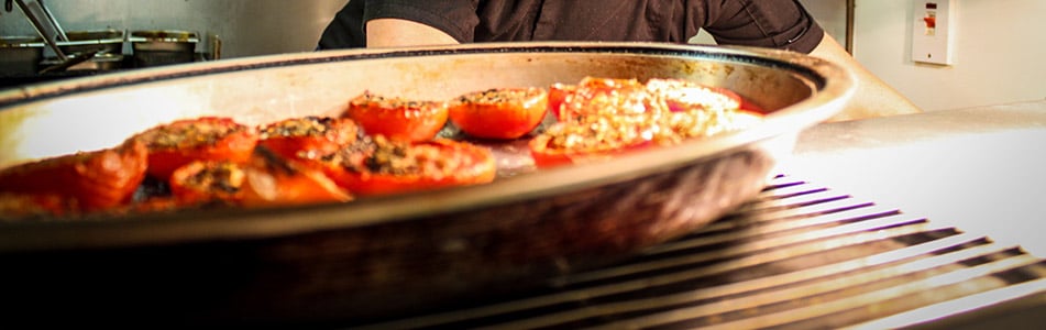 tomatoes being baked